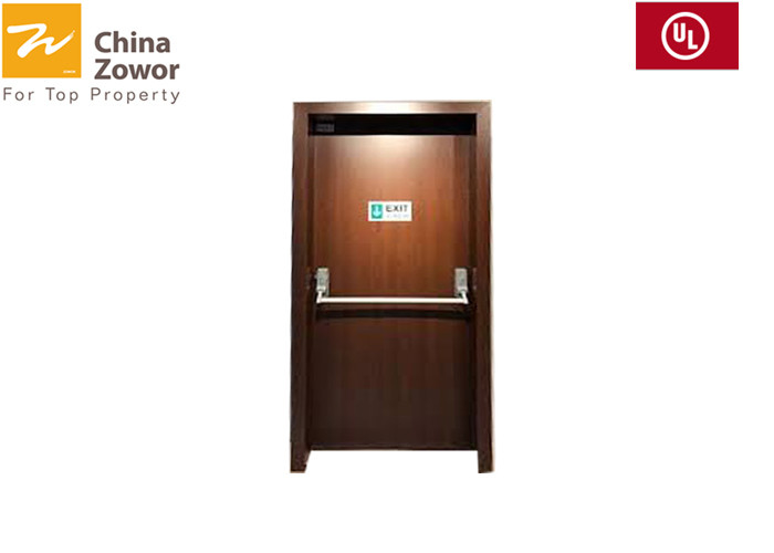 BS Standard 1 Hour Fire Rating Gal. Steel Fire Door With Heavy Duty Hinges/54 mm Thick