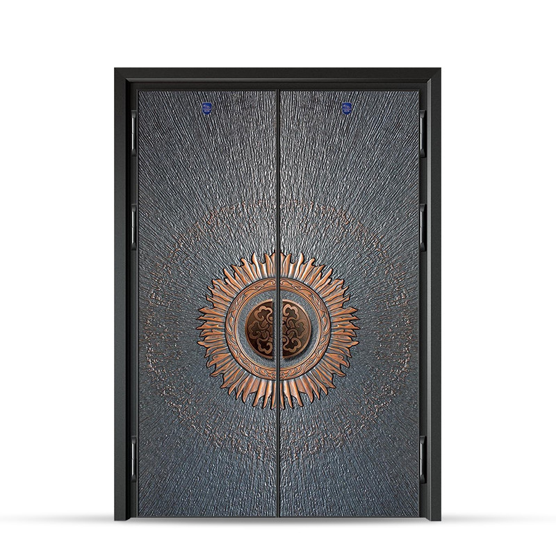 Customized Modern Villa Entrance Security Iron Door Matte Finished