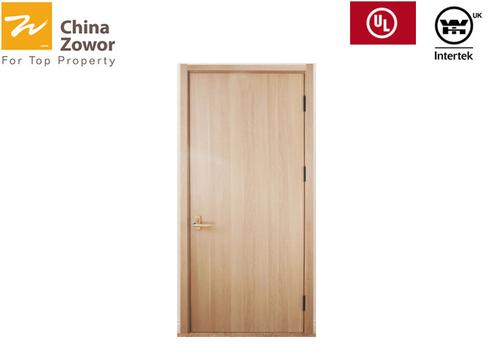 Wihte Oak Wood Fire Rated Interior Doors Thk 45mm Veneer Finish Max Size 4 X 8