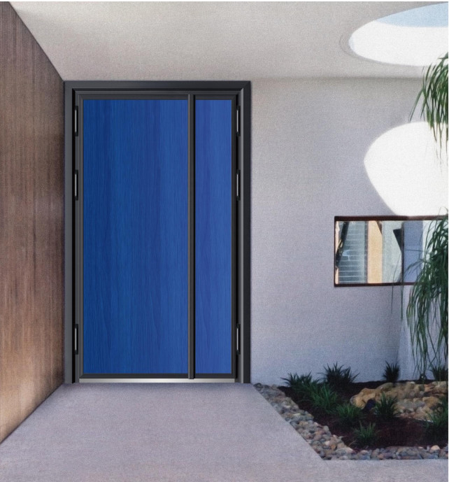 Swig left Villa Entrance Door With Frame Sound Proof Customized Size 0